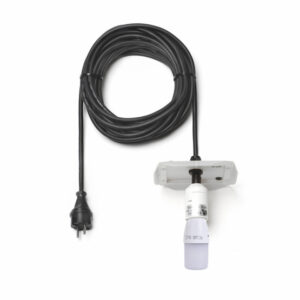 10 meter sort ledning til 130 cm stjerne – med LED-pære – hvid kappe